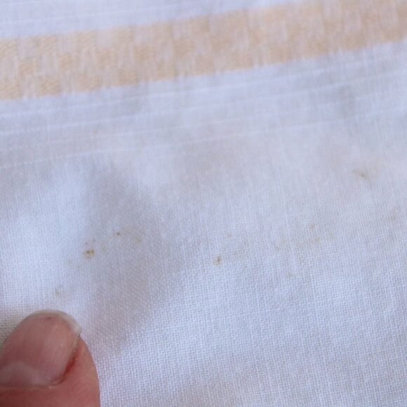 Vintage Cotton Handkerchief, White With Pastel Blue, Pink, Yellow and Orange - Picture 7 of 11